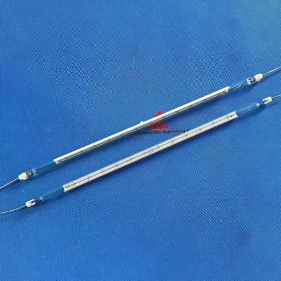 半喷漆白色卤素灯红外线发射器石英