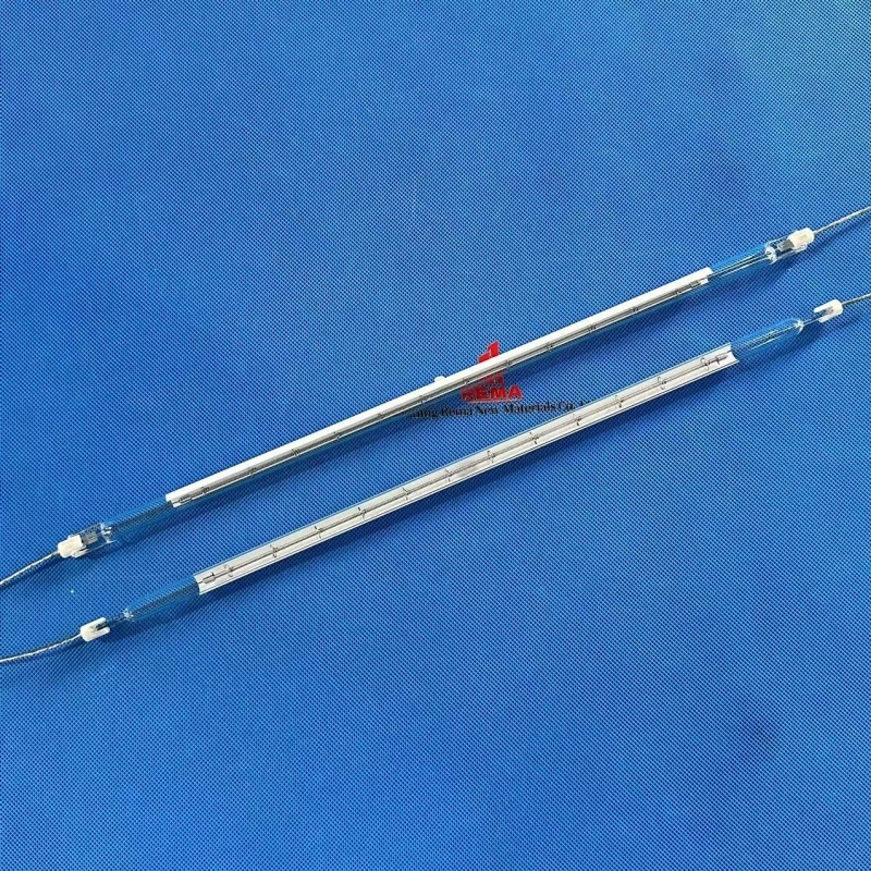 Semi Painted White Halogen Lamp IR Emitters Quartz