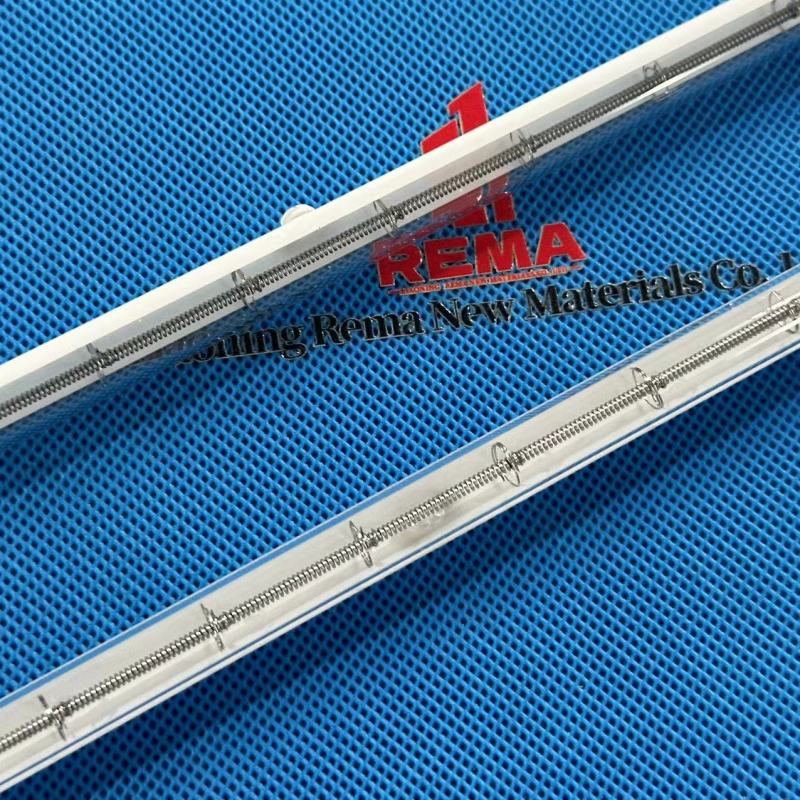 Semi Painted White Halogen Lamp IR Emitters Quartz