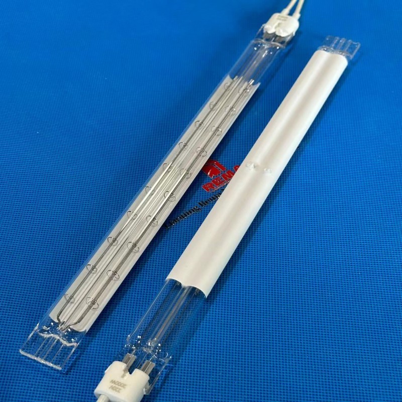 Twin Tube White Half Coated Short Wave Infrared Radiator