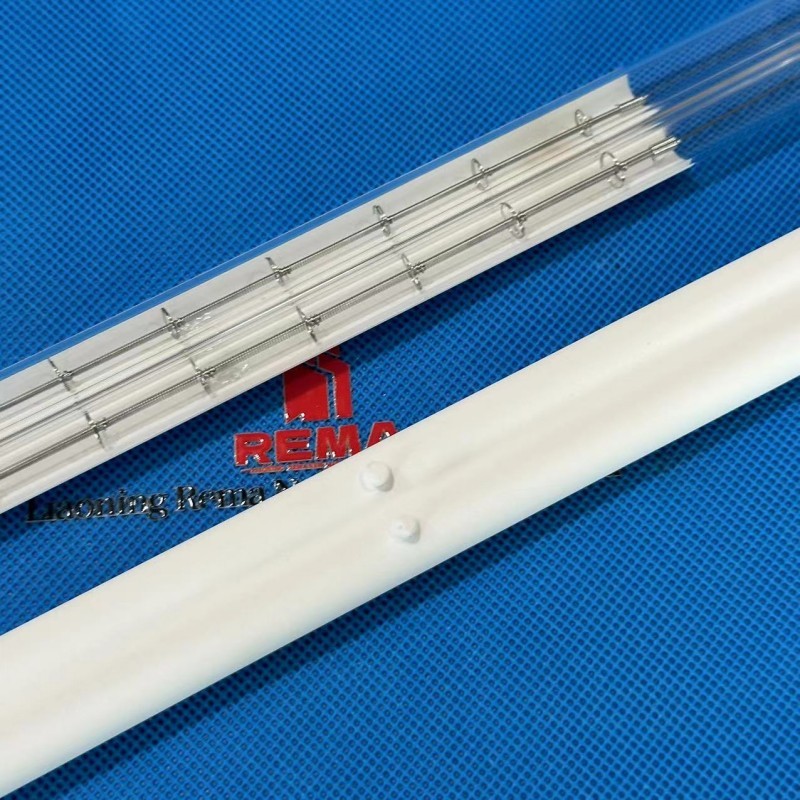 Twin Tube White Half Coated Short Wave Infrared Radiator