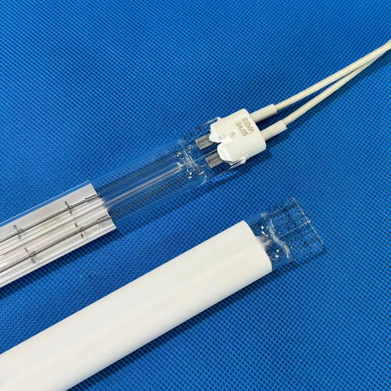 Twin Tube White Half Coated Short Wave Infrared Radiator