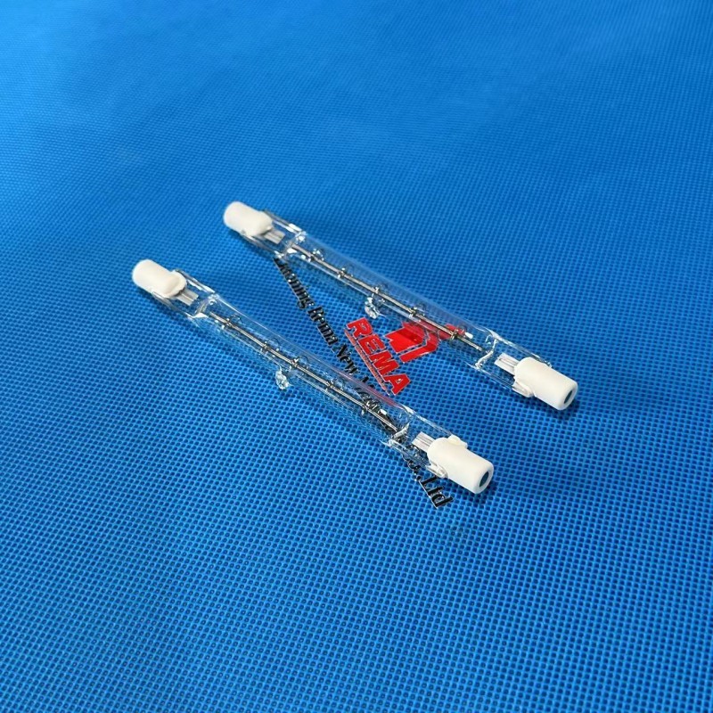 Lâmpada infravermelha de halogênio de tubo único transparente J118 220v 500w