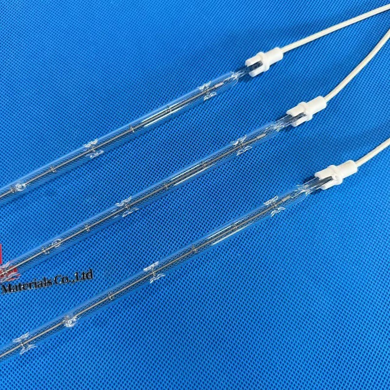 Elemento de lâmpada de aquecimento infravermelho de quartzo para secagem de revestimento