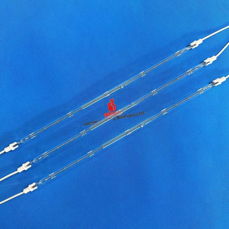 Elemento de lâmpada de aquecimento infravermelho de quartzo para secagem de revestimento