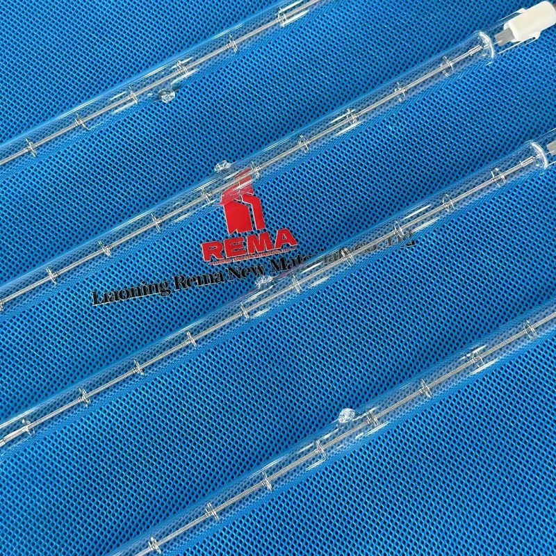 Lámparas de calor IR de onda corta transparentes para recubrimiento en polvo