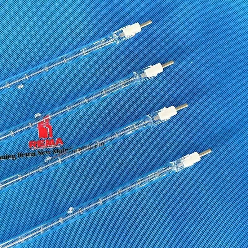 Lámparas de calor IR de onda corta transparentes para recubrimiento en polvo