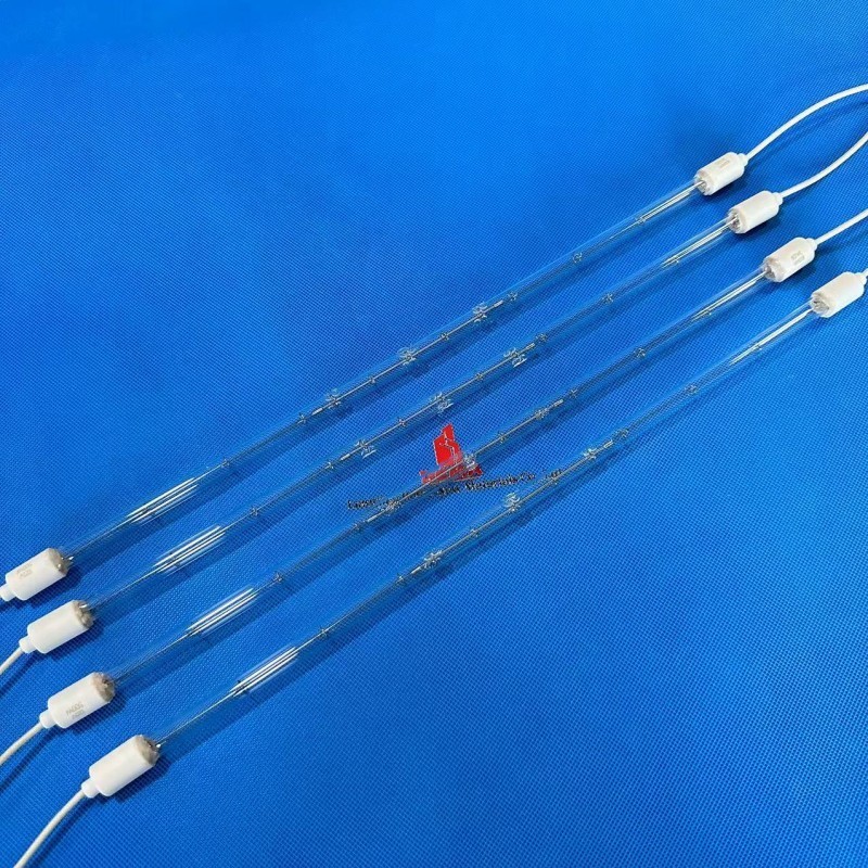 Lâmpada de halogênio transparente de quartzo para secagem de tinta e cura