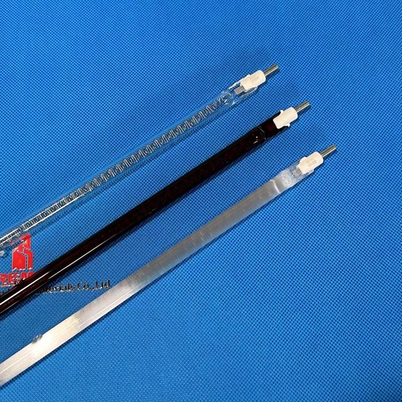 Lâmpada de secagem de aquecedor infravermelho de ondas curtas transparente para serigrafia