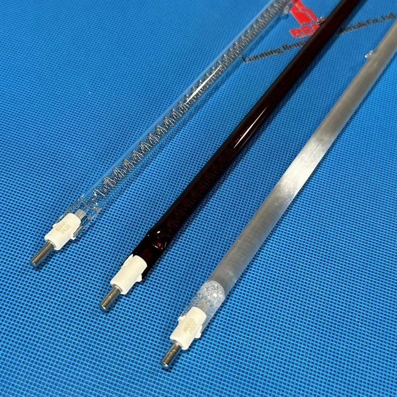 Lâmpada de secagem de aquecedor infravermelho de ondas curtas transparente para serigrafia