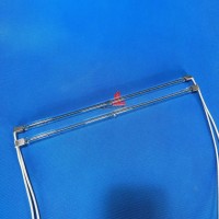 Lâmpada de filamento de tungstênio infravermelho transparente para revestimento em pó