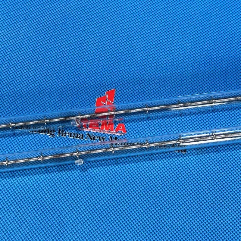 Lâmpada de filamento de tungstênio infravermelho transparente para revestimento em pó