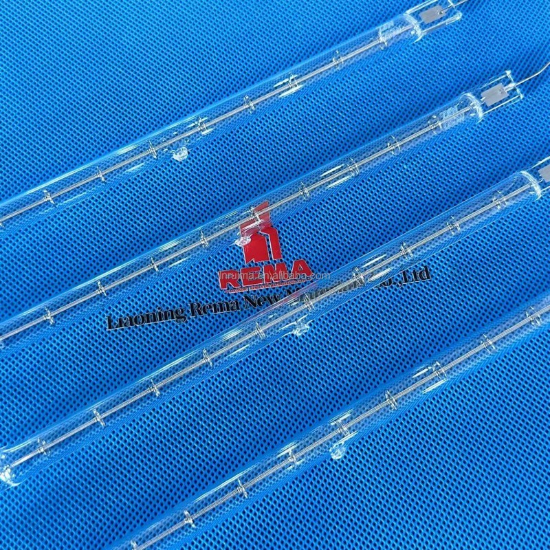 Lampe infrarouge à tube chauffant en quartz transparent pour formage sous vide