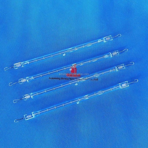 Lámpara de infrarrojos con tubo calefactor de cuarzo transparente para formación al vacío