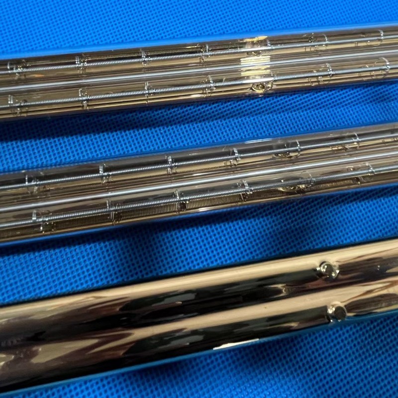 Golden Coated Halogen Quartz Ir Heating Lamp For Shoe Manufacturer