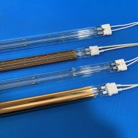 Golden Coated Halogen Quartz Ir Heating Lamp For Shoe Manufacturer