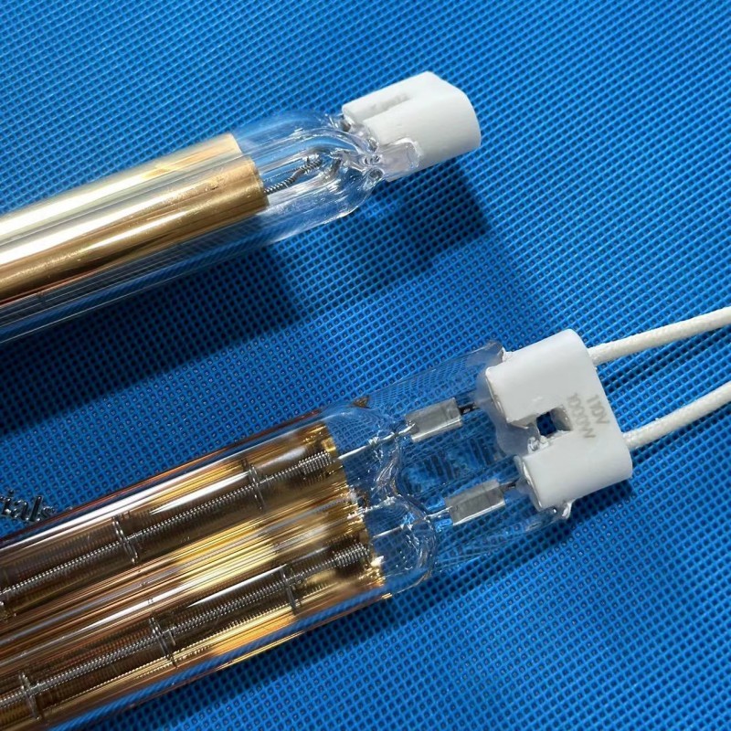 IR Twin-tube Quartz IR With Gold Reflector For Laminator