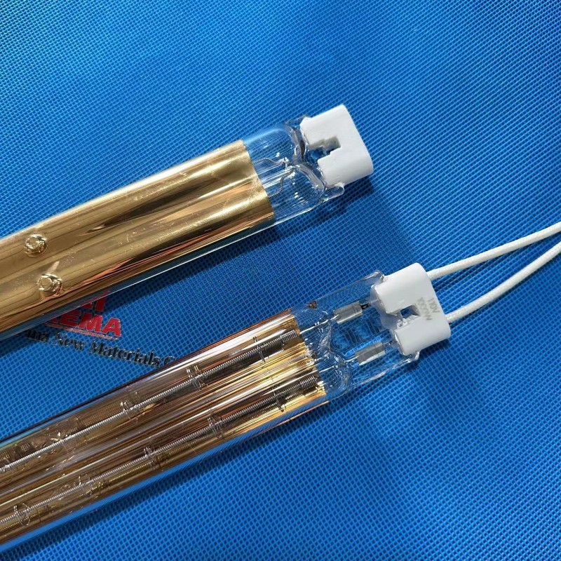 IR Twin-tube Quartz IR With Gold Reflector For Laminator