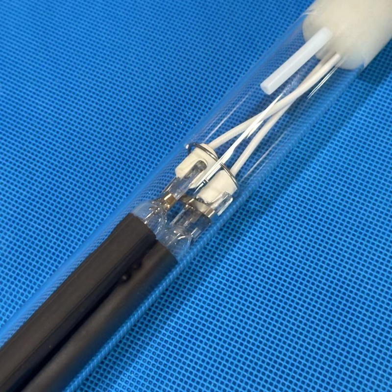 黑色涂层夹套卤素红外线加热灯