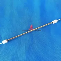 Tube chauffant infrarouge lointain à ondes moyennes et à revêtement semi-doré en quartz