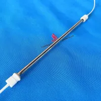 Tube chauffant infrarouge lointain à ondes moyennes et à revêtement semi-doré en quartz