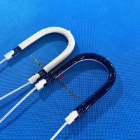 U Shape Half White Ruby Red Quartz Infrared Heating Lamp Element