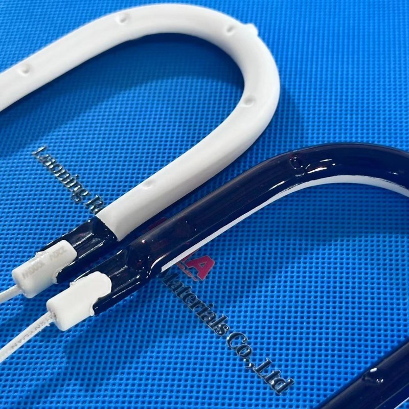 U Shape Half White Ruby Red Quartz Infrared Heating Lamp Element