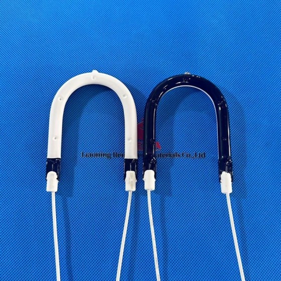 U Shape Half White Ruby Red Quartz Infrared Heating Lamp Element