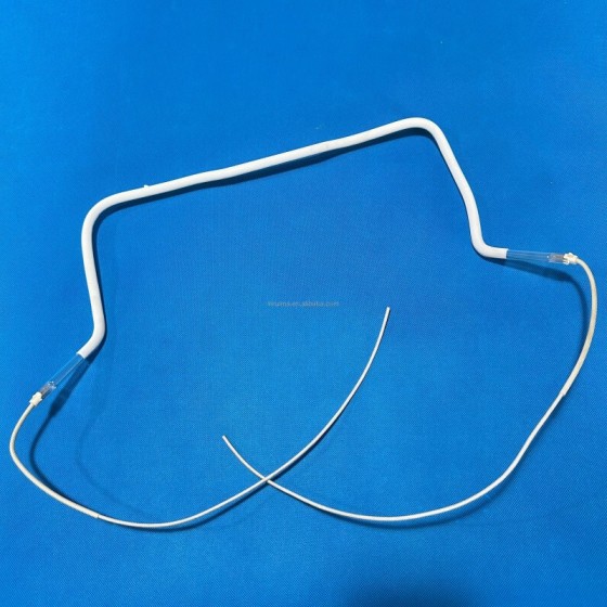 快速中波半镀膜白色红外石英加热灯