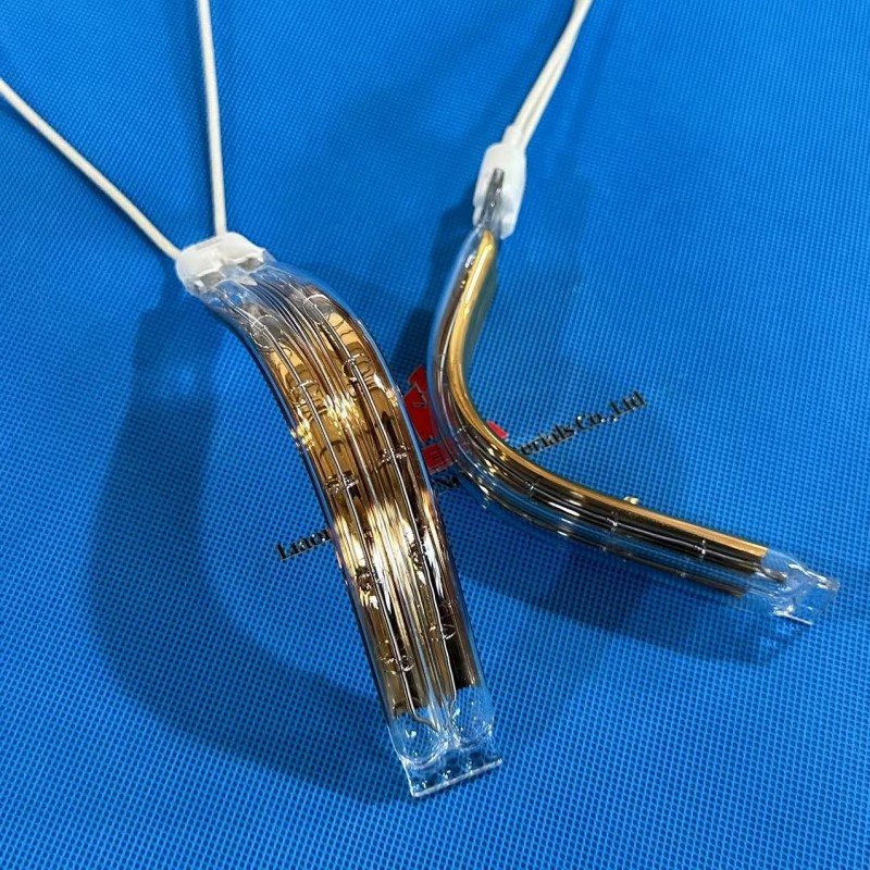 Twin Tube 3D Contour Gold Coated Infrared Heating Lamp