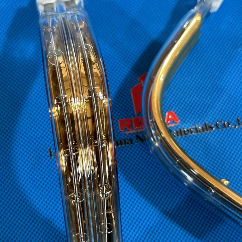 Twin Tube 3D Contour Gold Coated Infrared Heating Lamp