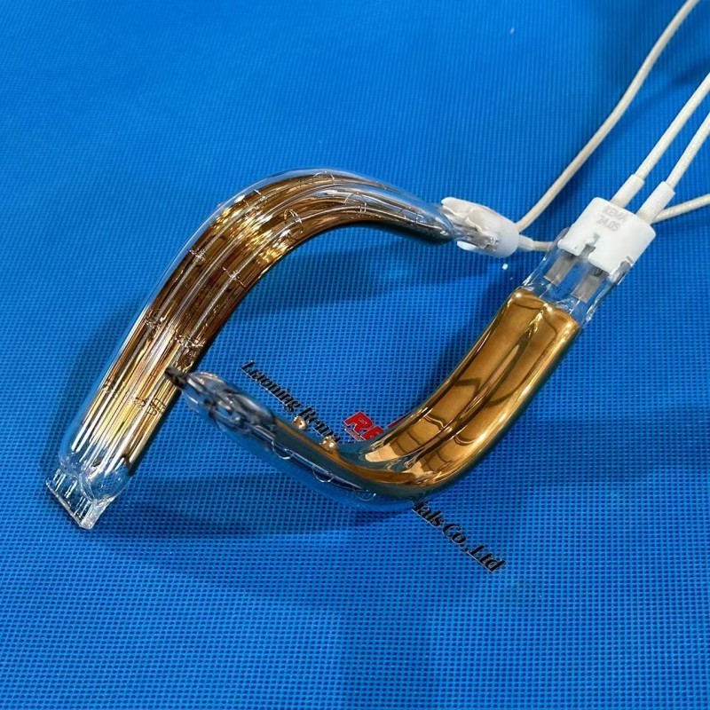 Twin Tube 3D Contour Gold Coated Infrared Heating Lamp