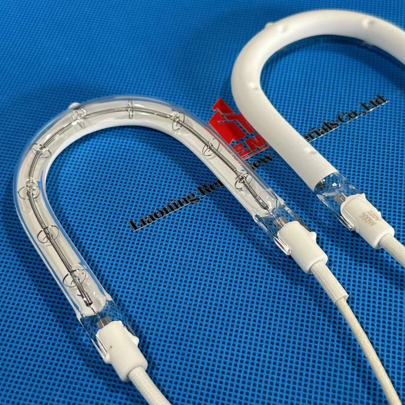 Half White Infrared Heater Lamp Quartz For Drying Curing Coating