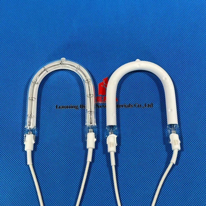 Half White Infrared Heater Lamp Quartz For Drying Curing Coating