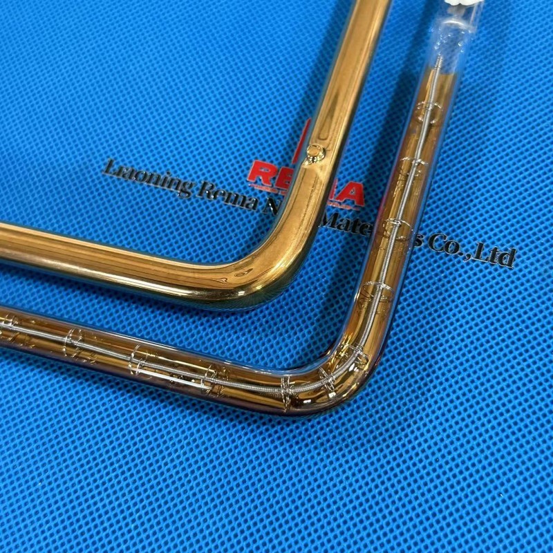 Quartz Ir Heat Lamp With Gold Reflector For Car Manufacturer