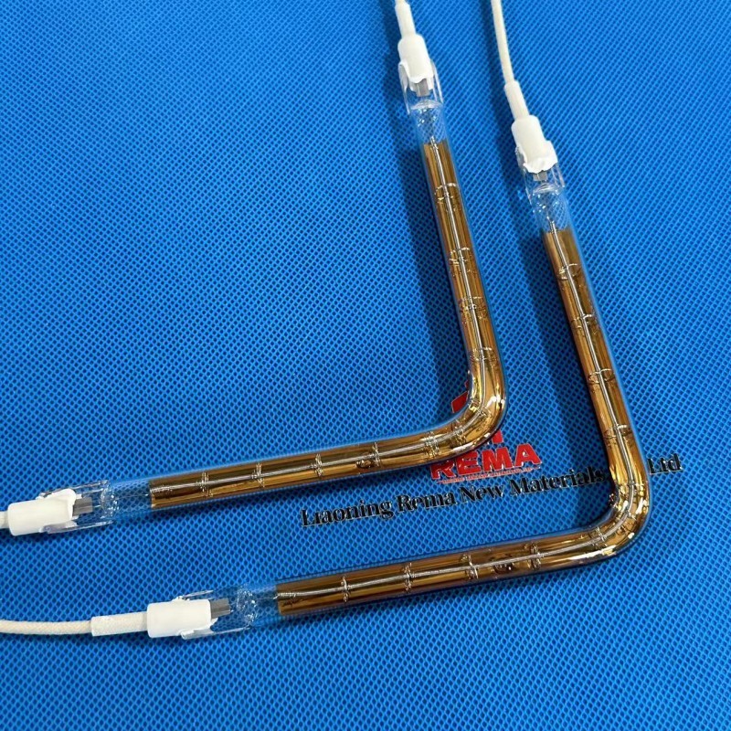 Quartz Ir Heat Lamp With Gold Reflector For Car Manufacturer