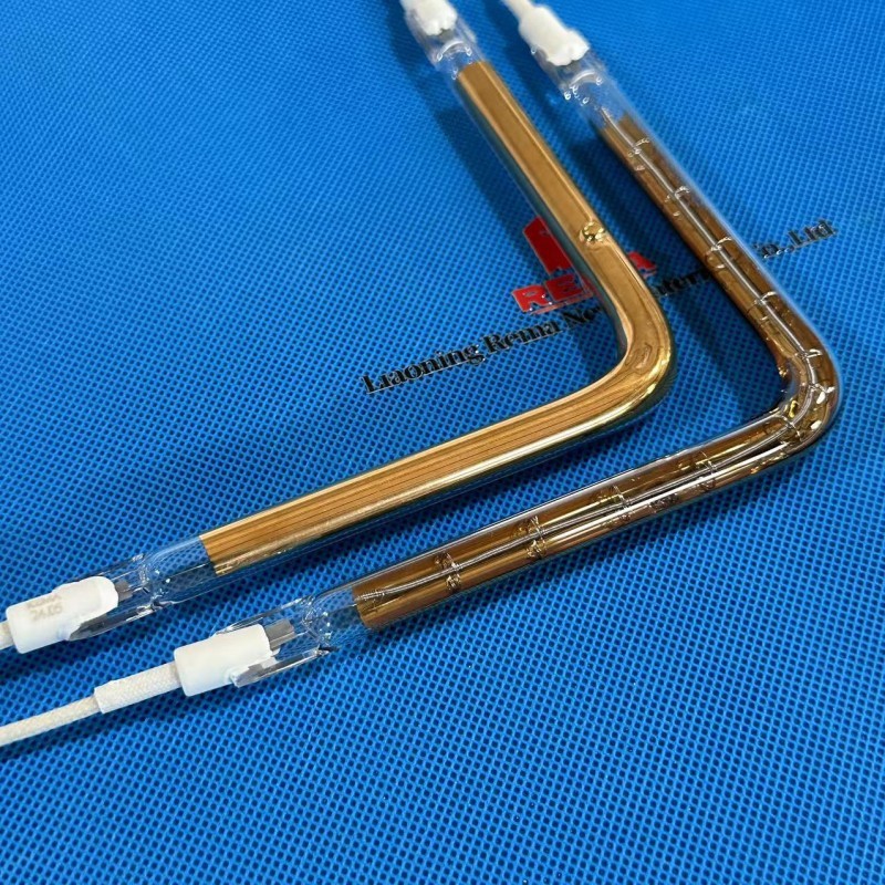 Quartz Ir Heat Lamp With Gold Reflector For Car Manufacturer