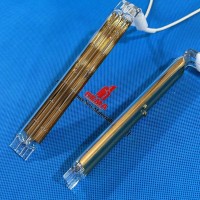 Aquecedor de tubo de quartzo de onda curta dourado e dourado de tubo duplo lâmpadas infravermelhas
