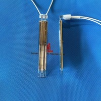 Aquecedor de tubo de quartzo de onda curta dourado e dourado de tubo duplo lâmpadas infravermelhas