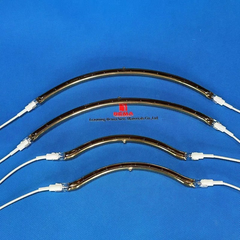 Tubo de calor de quartzo com emissor infravermelho de halogênio para rebarbação de plástico