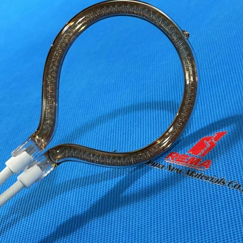 Lâmpada de aquecimento de anel infravermelho de quartzo para formação de vácuo