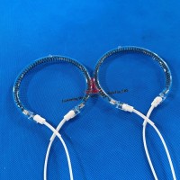 透明圆形碳纤维红外线加热灯石英元件加热器