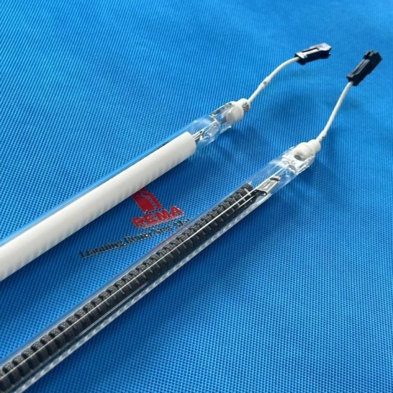 380v 3500w Half White Carbon Filament Quartz IR Heater Lamp