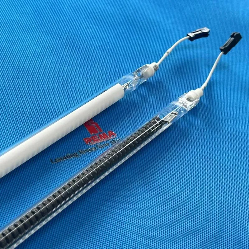 Lámpara calefactora infrarroja de cuarzo con filamento de carbono blanco de 380 V y 3500 W