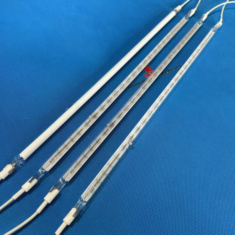 Lámpara de calefacción por infrarrojos con revestimiento blanco medio R7s