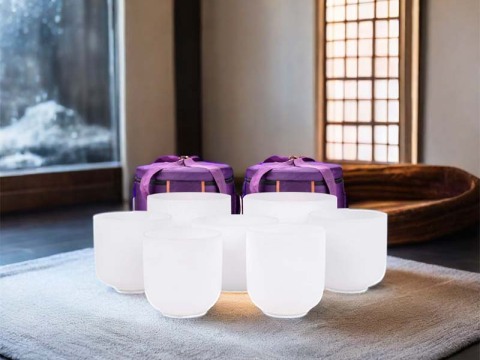 Cuencos cantores de cristal