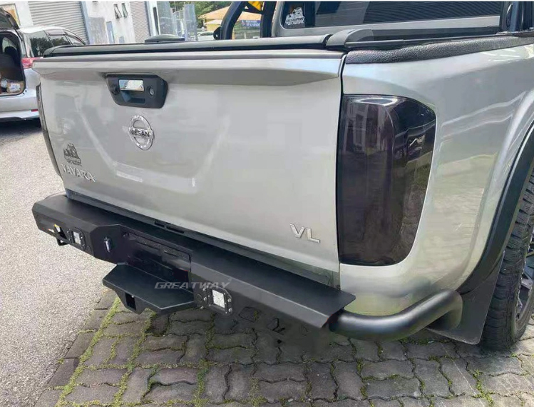 Black Rear Bumper With LED Light
