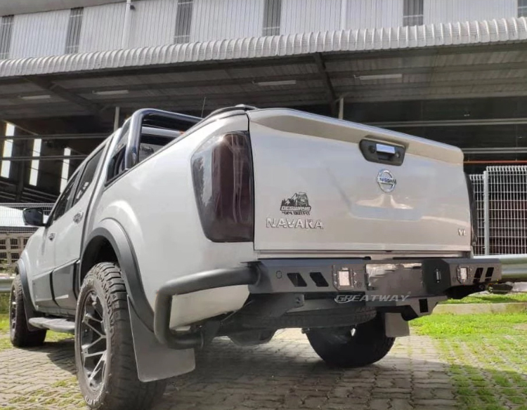 Black Rear Bumper With LED Light