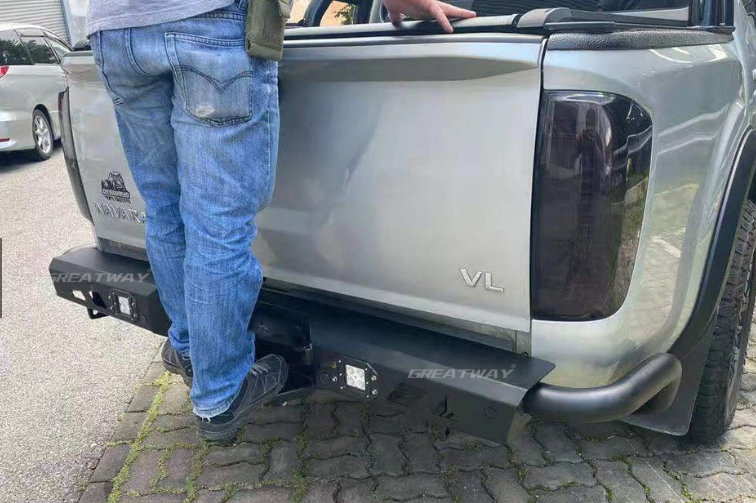 Black Rear Bumper With LED Light