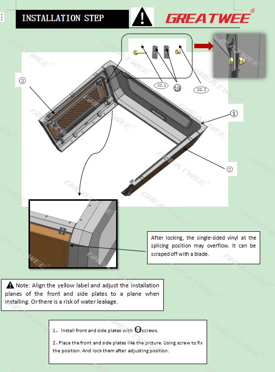 Pickup Truck Canopy Installation Guide Pickup Truck Canopy Installation Guide